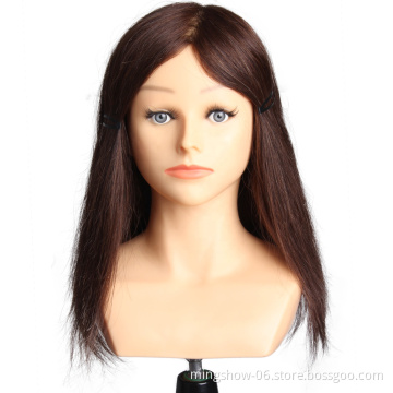 beautiful cosmetology mannequin head 100 human hair ,human hair manikin head training
